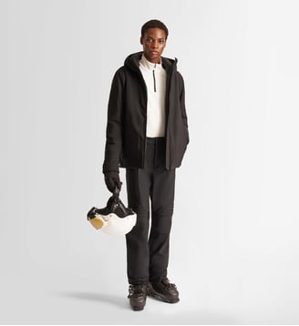 Manteau court classique droit à capuche  - Fusalp - Noir