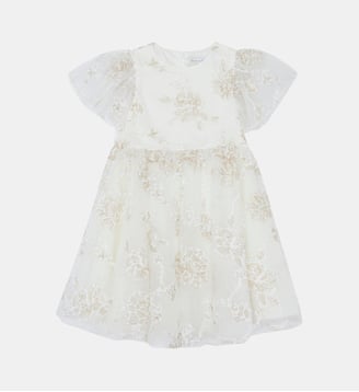 Robe -  col ron broderies dorées - Tartine Et Chocolat - Écru