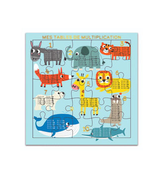 Carte Puzzle Mes Tables De Multiplication - Cartesdart - Multicolore