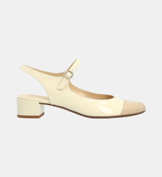 Sling baby tarente - cuir vernis - Manfield - Beige