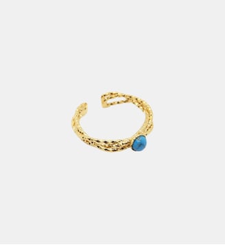 Bague TORSADÉE - Nilaï - Bleu turquoise