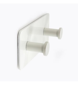 Patère 2 têtes adhésives blanc brillant - Stick - Bath Bazaar - Blanc