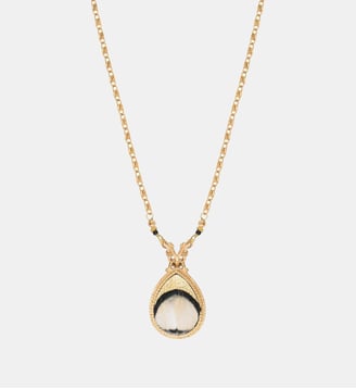 Collier chaîne pendentif   - Fujita - Satellite - Blanc