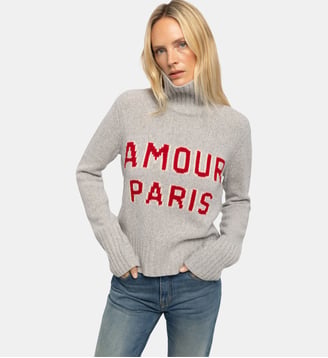 Pull Nalma 100% Laine Mérinos - Zadig&Voltaire - Gris chiné clair