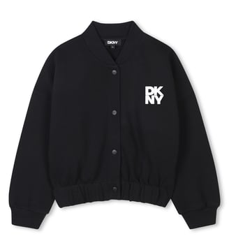 Cardigan en molleton de coton - DKNY - Black