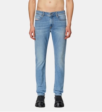 Jean 1979 Sleenker droit coton stretch délavé - Diesel - Bleu clair