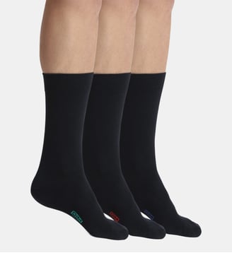 Lot de 3 Paires de Mi-Chaussettes Basique Coton - Dim - Bleu