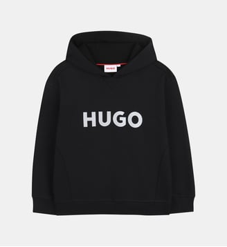 Sweat à capuche - Hugo Kids - Black