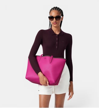 Sac cabas Anna réversible avec pochette - Lacoste - Violet