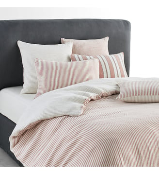 Housse de couette en lin lavé tissé teint AM.PM