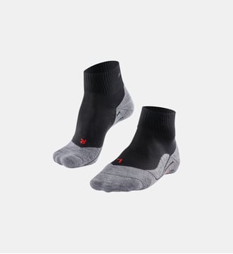 Chaussettes Courtes TK5 Wander Short Laine Vierge - Falke - Noir mix