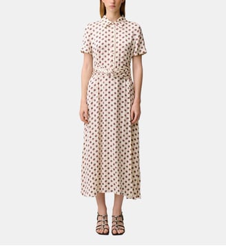 Robe satin imprimé fleuri - Claudie Pierlot - Print clair