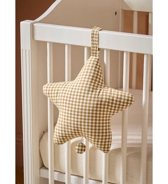 Étoile musicale en gaze de coton - Cyrillus - Vichy caramel