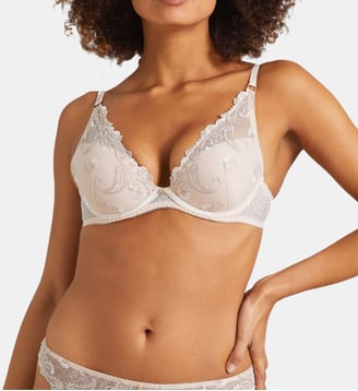 Soutien gorge Plunge foulard - Aubade - Blanc