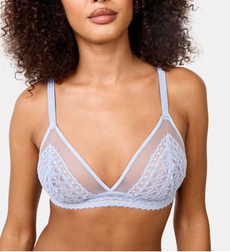 Soutien-gorge triangle sans armatures Rétro Chic bleu Maison Lejaby