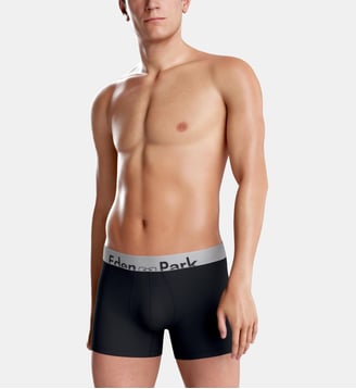 Boxer uni en coton - Eden Park - Bleu marine