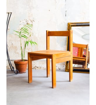 Chaise en bois clair Alma N°1538- Produit chiné - Debongout - Bois clair