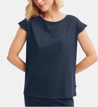 T-shirt à manches courtes et manches papillon Favourites Tiles Calida