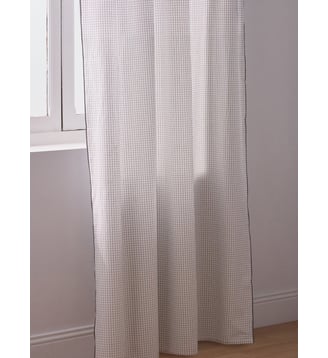 Panneau voile de coton fil à fil petits carreaux - Cyrillus - Bleu