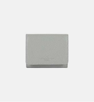 Porte-cartes Foulonné PM en cuir - Lancaster - Gris