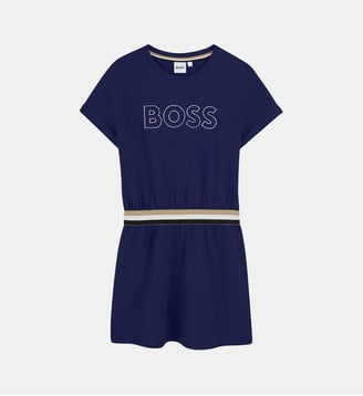 Robe à manches courtes - BOSS Kidswear - Bleu cargo