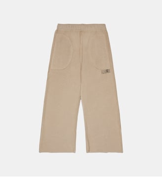 Pantalon en molleton avec logo - MM6 Maison Margiela - Chameau chaud