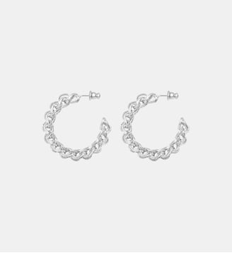 Boucles d'oreilles mailles créoles   - Tess - Satellite - Argenté
