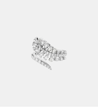 Bague ou Vienna, Plume, Métal rhodié Swarovski