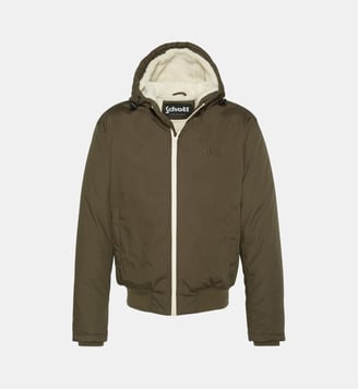 Blouson droit court Bluster2 à capuche Schott