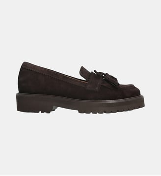 Mocassin charonne - cuir velours - Charles Kammer - Marron