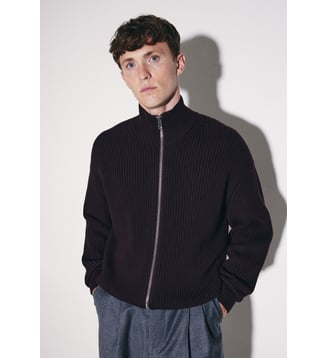 Veste en maille 1/1 Regular - Studio Seidensticker - Rouge