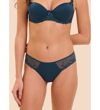 Slip coton - Bleu pétrole - Simone Pérèle - Bleu pétrole