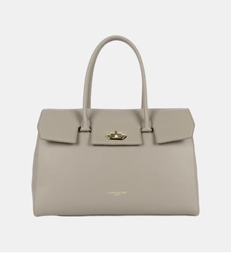 Très grand sac cabas épaule Milano Cosmos en cuir - Lancaster - Mastic
