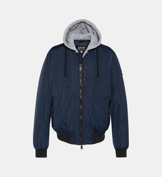 Blouson à capuche avec plastron amovible - Schott - Marine