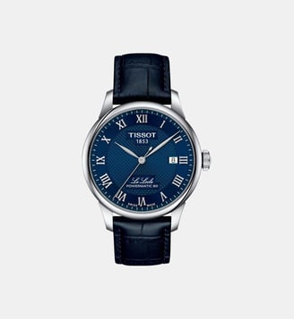Montre automatique Le locle Bleu foncé T0064071604300 - Tissot - Argenté