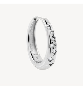 Créole Grande Harmonie blanche - Nebuleuse Bijoux - Argent
