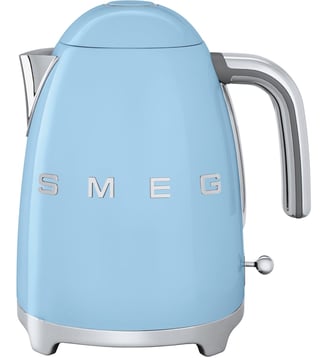 Bouilloire KLF03PBEU Bleu Azur - Smeg - Blanc et noir
