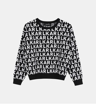 Pull manches longues - Karl Lagerfeld Kids - Noir et blanc