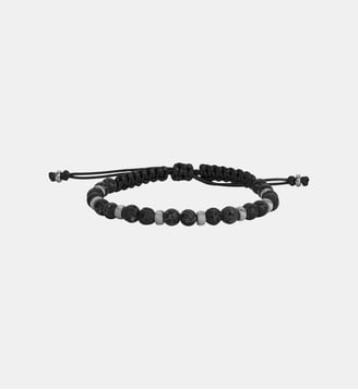 Bracelet souple Abel en Acier 316L avec lave noir - Phebus - Acier