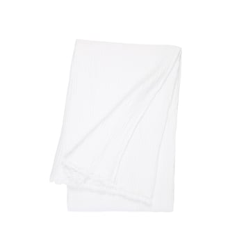 Plaid en gaze de coton - Desforges - Blanc