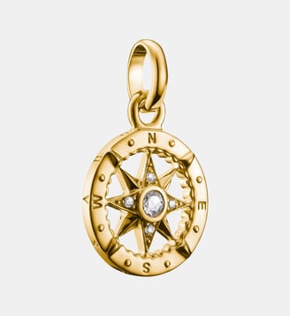 Pendentif Charm boussole avec pierres blanches Connect Thomas Sabo