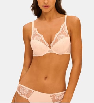 Soutien-gorge push-up décolleté plongeant - Rose sakura - Simone Pérèle - Rose