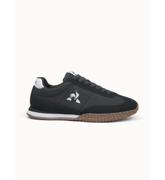Sneakers retro-running en textile et suede Veloce - Le Coq Sportif - Noir