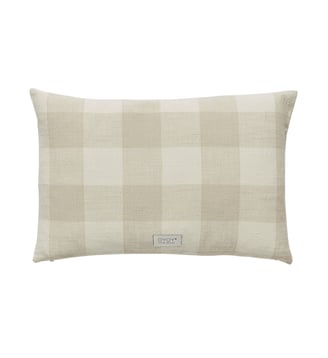 Housse de coussin en coton à motif d'échecs OYOY