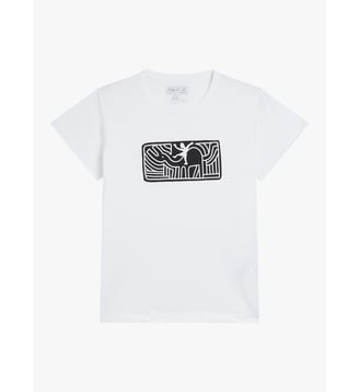t-shirt Brando en coton artiste Thibaut Ren - Agnès b. - Blanc