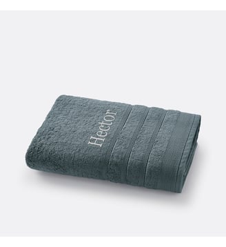 Drap de bain personnalisé 600g - La Redoute Interieurs - Bleu ardoise