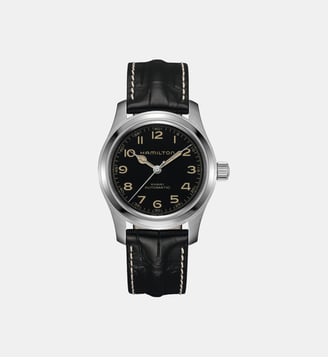 Montre automatique Khaki field Noir H70605732 - Hamilton - Argenté