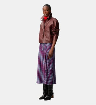 Blouson cuir court - Claudie Pierlot - Caramel