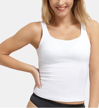 Débardeur col américain Summer Tops - Dim - Blanc