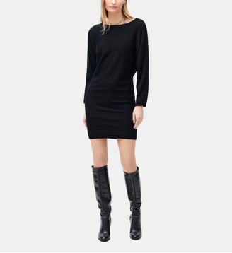 Robe rmarion - Motif uni - Coupe ajustée - Caroll - Noir